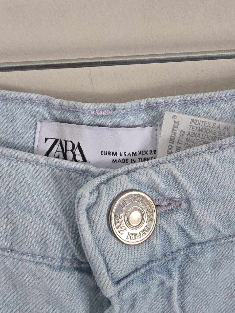 ZARA | Cargo Jeans Light Blue Sz M - Picture 3 of 5